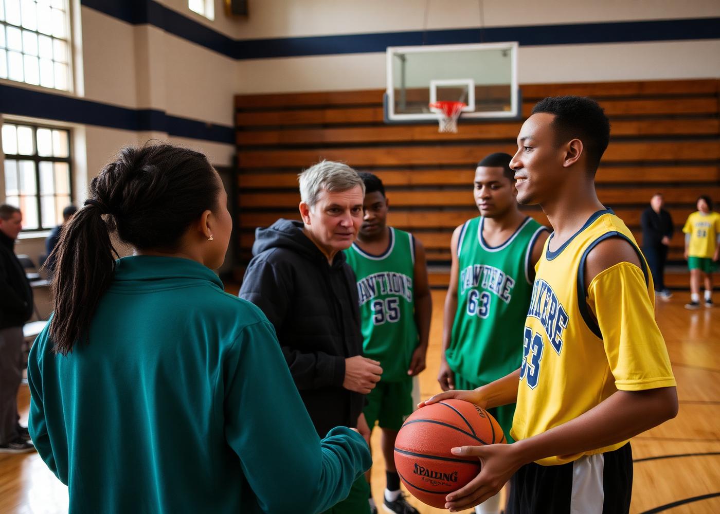 Players, parents and coaches after a session